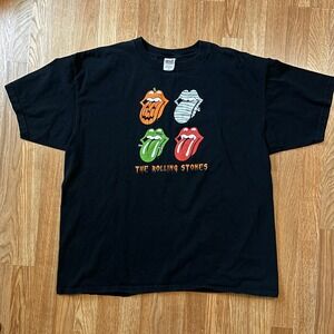 The Rolling Stones Halloween Graphic T-Shirt Mens 2XL Black Anvil Cotton Tee